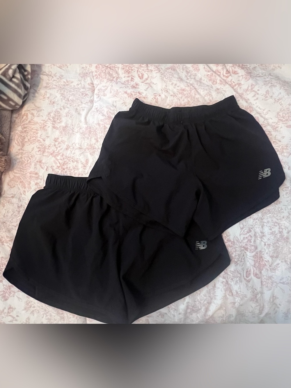 New Balance Women's Black Athletic Running Shorts with Reflective Logo